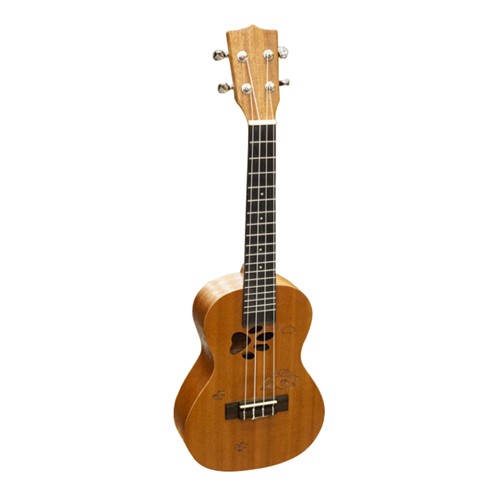 Đàn Ukulele concert màu gỗ hình gấu ( Size 24)